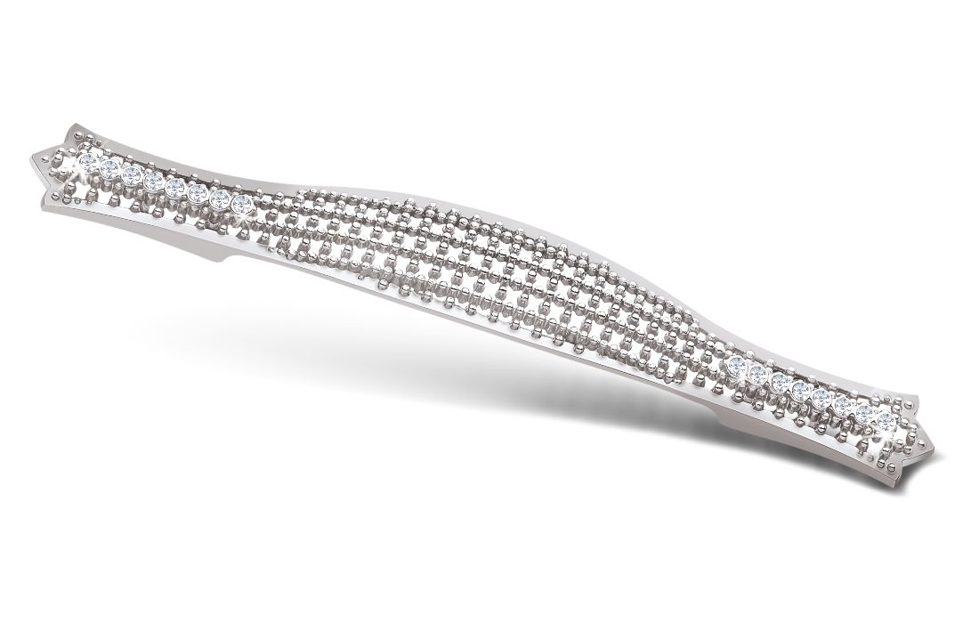 Мебельная ручка-скоба со стразами TL 15.10010-TL 15.10014